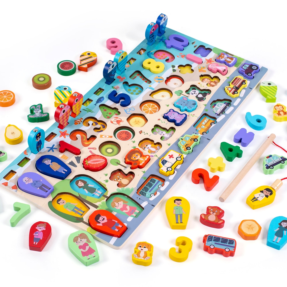 Montessori Educational Wooden Busy Board  