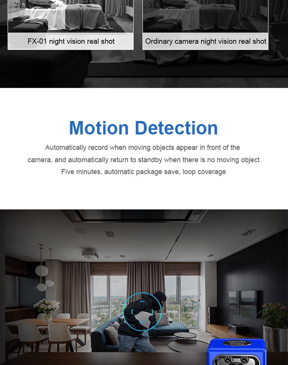 1080P HD Mini Camera with Night Vision and Motion Detection 1080P HD Mini Camera with Night Vision and Motion Detection