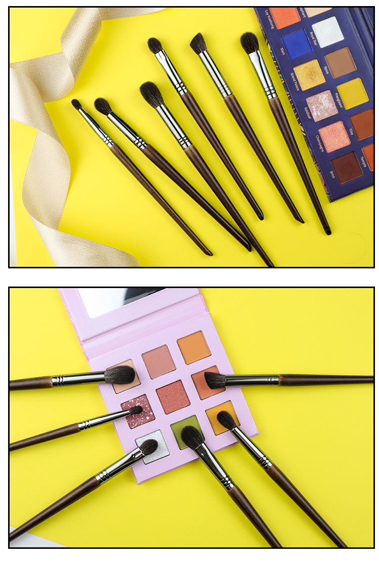 Ultra Soft Goat Hair Eye Makeup Brushes 6 Pcs Set Ultra Soft Goat Hair Eye Makeup Brushes 6 Pcs Set