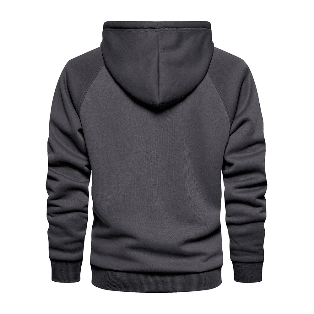Men's Solid Color Autumn Hoodie