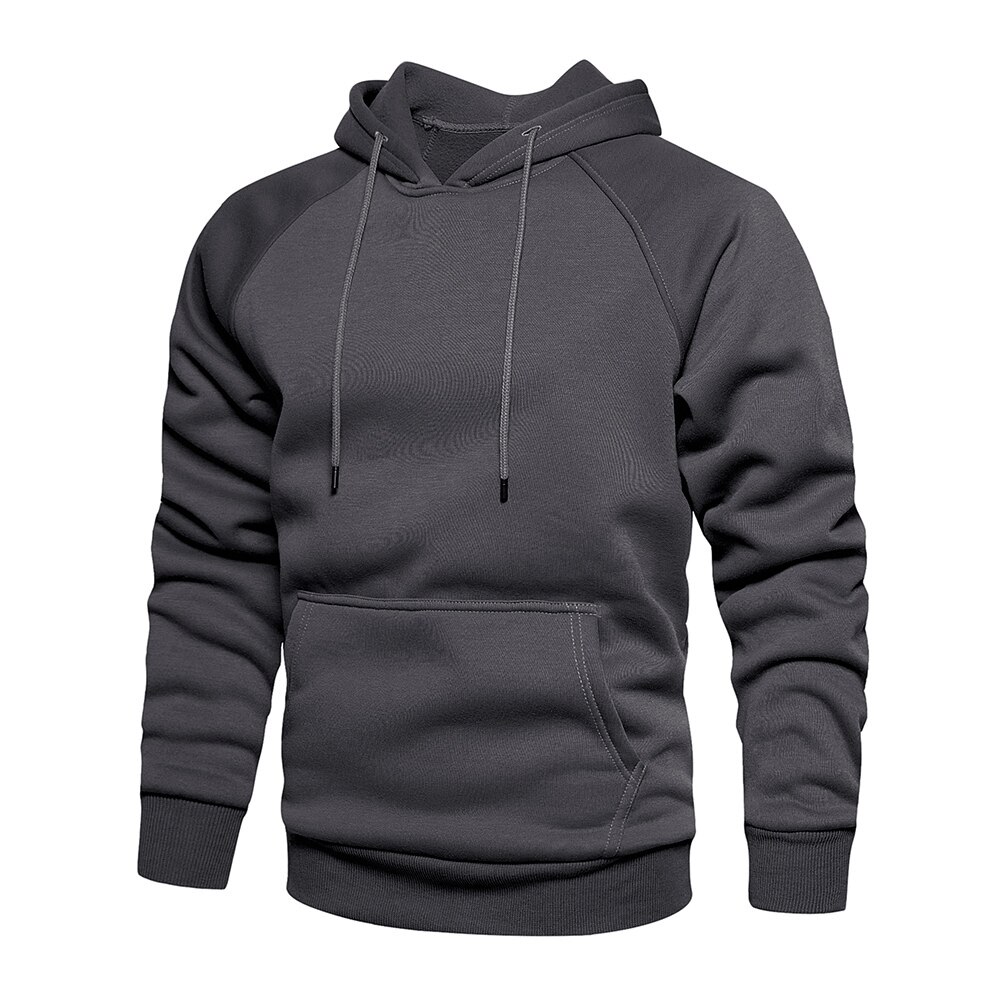 Men's Solid Color Autumn Hoodie